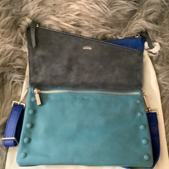 Sold Hammitt Dillon Sixth Way Leather 2ToneBlue - Picture 6 of 13